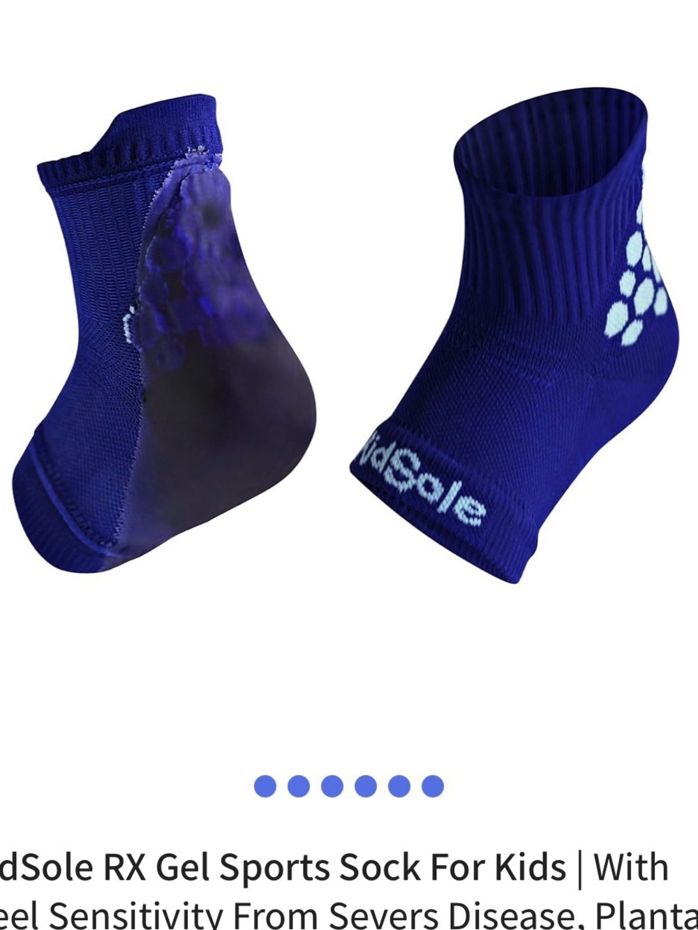 Kids Sole Heel Pain Gel Ankle Socks with Grip Dots